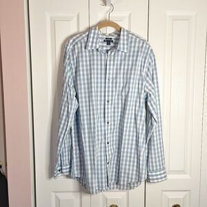 Gap Original Fit Plaid Checkered Gingham Non Iron Button Down Long Sleeve Shirt